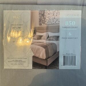 COPY - NWT in package 850 thread count size  full sheet set.